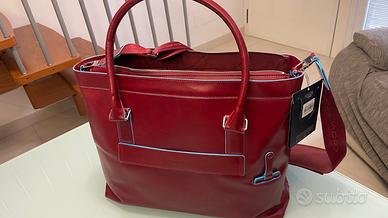Borsa Piquadro Blue Square Pelle Rossa Nuova