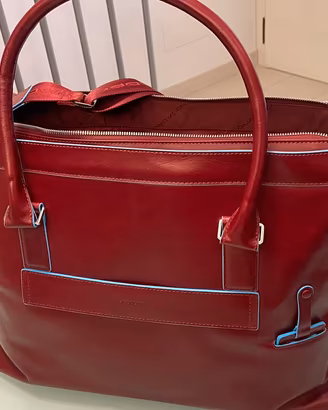 Borsa Piquadro Blue Square Pelle Rossa Nuova