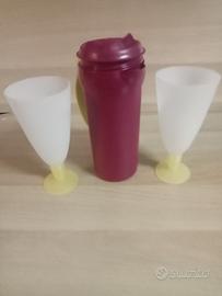 Brocca più due calici nuovi classici Tupperware 