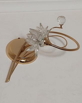 Applique in vetro e metallo dorato