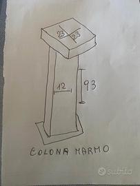 colonna. e. posacenere. in. marmo