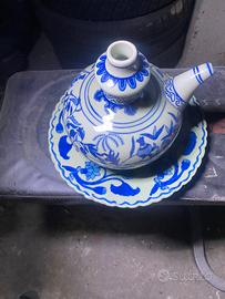 Set Piatto e Vaso Ceramica Vintage