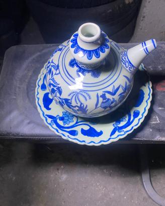 Set Piatto e Vaso Ceramica Vintage