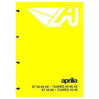 Catalogo ricambi Aprilia ET e Tuareg 50 del 1986