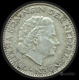 antica moneta in argento 1 fiorino Olandese