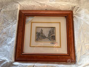 Quadro su foglia d’argento Chiesa Opicina Trieste