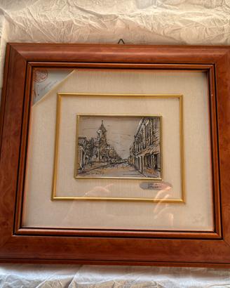 Quadro su foglia d’argento Chiesa Opicina Trieste