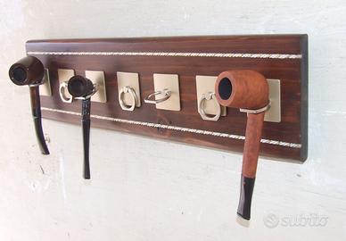 Portapipa da muro legno massello rastrelliera pipa