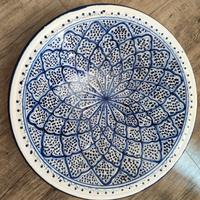 piatto grande etnico in ceramica stile marocchino