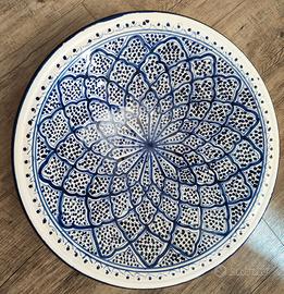 piatto grande etnico in ceramica stile marocchino