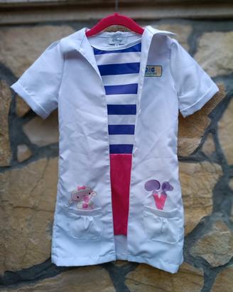 vestito carnevale bambina Dott.ssa Dotty peluche