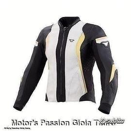 MACNA Giacca Moto Pelle Cyenna Donna Nera/Bianca 1