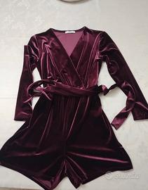 tutina in velluto bordeaux Zuiki 