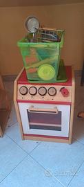 cucina giocattolo in legno 