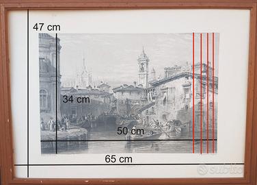 litografia Milano Drawn by w. Leitch