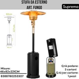 Stufa da Esterno a Gas Fungo Suprema 221cm Nuova