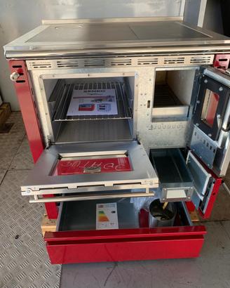 STUFA-CUCINA LEGNA a PIROLISI mod.SG75 da 8,5kw A+