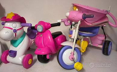 triciclo + moto vespa + cavallo 