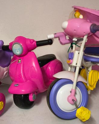 triciclo + moto vespa + cavallo 