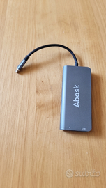 ABASK Hub USB-C 8 in 1 HDMI 4K LAN Ethernet USB 3.