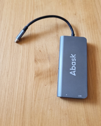 ABASK Hub USB-C 8 in 1 HDMI 4K LAN Ethernet USB 3.