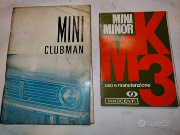 libri uso e manutenzione mini mino, mk3, cooper