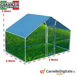 Gabbia per Polli 3x2m x 2mH-6mq - azzurro