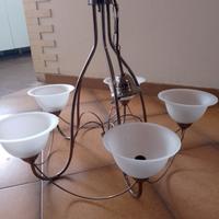 lampadario vintage a 5 luci