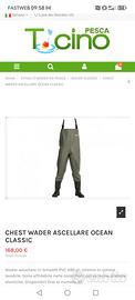 Waders chest Ocean Galosce Pesca trampolieri
