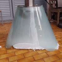 cappa cucina in vetro satinato di design 