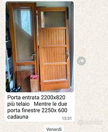 Porta ingresso e portafinestra