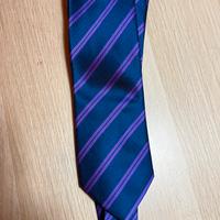 Cravatta 100% seta blu-violetto - Regimental