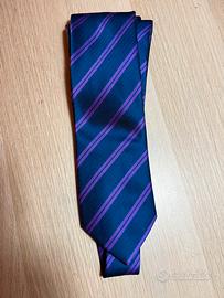 Cravatta 100% seta blu-violetto - Regimental