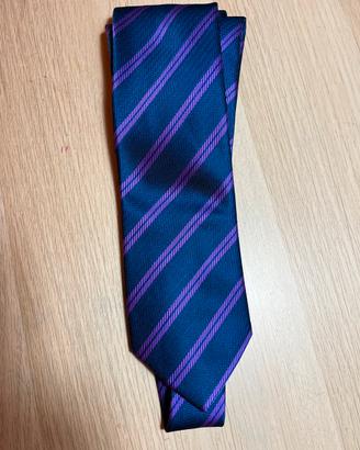 Cravatta 100% seta blu-violetto - Regimental