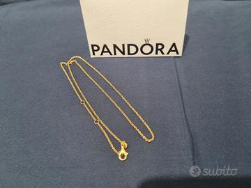 Catenina Collana Oro Giallo Pandora 45 cm Nuova