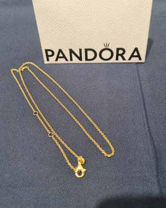 Catenina Collana Oro Giallo Pandora 45 cm Nuova