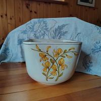 vaso di ceramica con fiori gialli