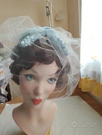 fascinator con veletta vintage Union Made in USA