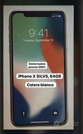 IPhone x bianco  64GB