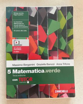 Zanichelli Matematica.verde 5 3ª edizione