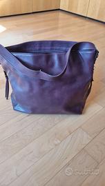 Borsa in eco pelle bordeaux