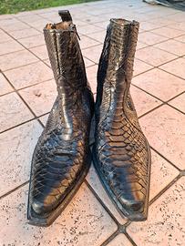 Stivaletti uomo pelle serpente artigianali 