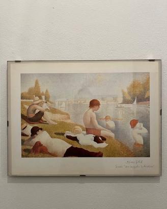 Quadro Multiplo Seurat Bagnanti Originale Anni 60