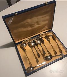 Set con di cucchiaini d’argento 1000 con scatola