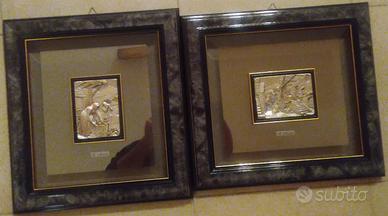 2 quadi su lastra d'argento - l. moroni - mida