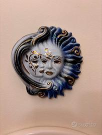 MASCHERA VENEZIANA CERAMICA "GIORNO E NOTTE"