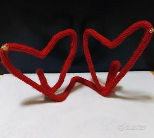 doppio portafoto a cuore 