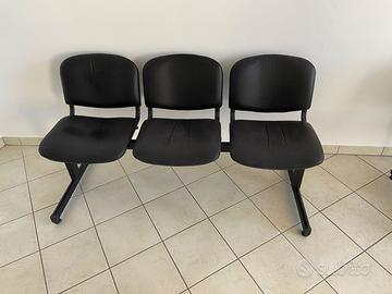 Sedie sala d'attesa 3 e 4 posti