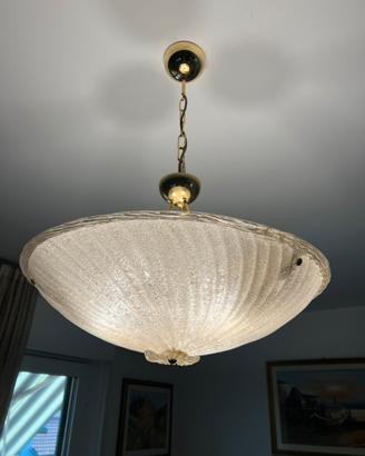 Lampadario a sospensione in vetro trasparente