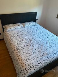 letto matrimoniale legno con cassettoni